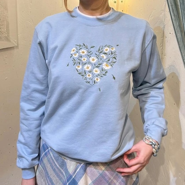 Margaret rhinestone blue sweat
