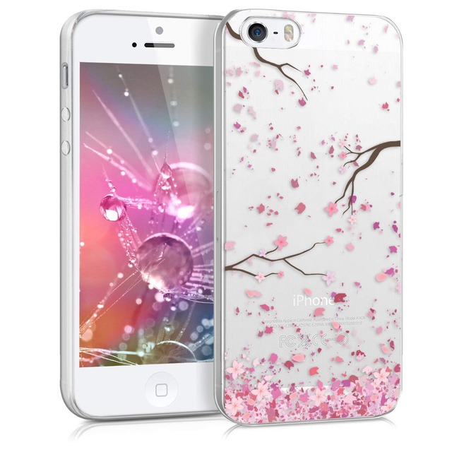 kwmobile Apple iPhone SE (1.Gen 2016) / iPhone 5 / iPhone 5S対応 ケース - TPU クリア シリコン スマホケース 落下防止- かわいい デザイン TPUケース