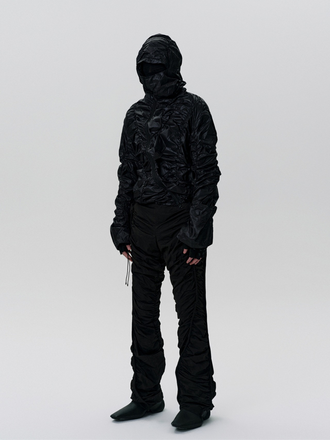 FRKM SCD 25SS 限定コレクション リンクルギャザーフード付きジャケット セットアップ可能