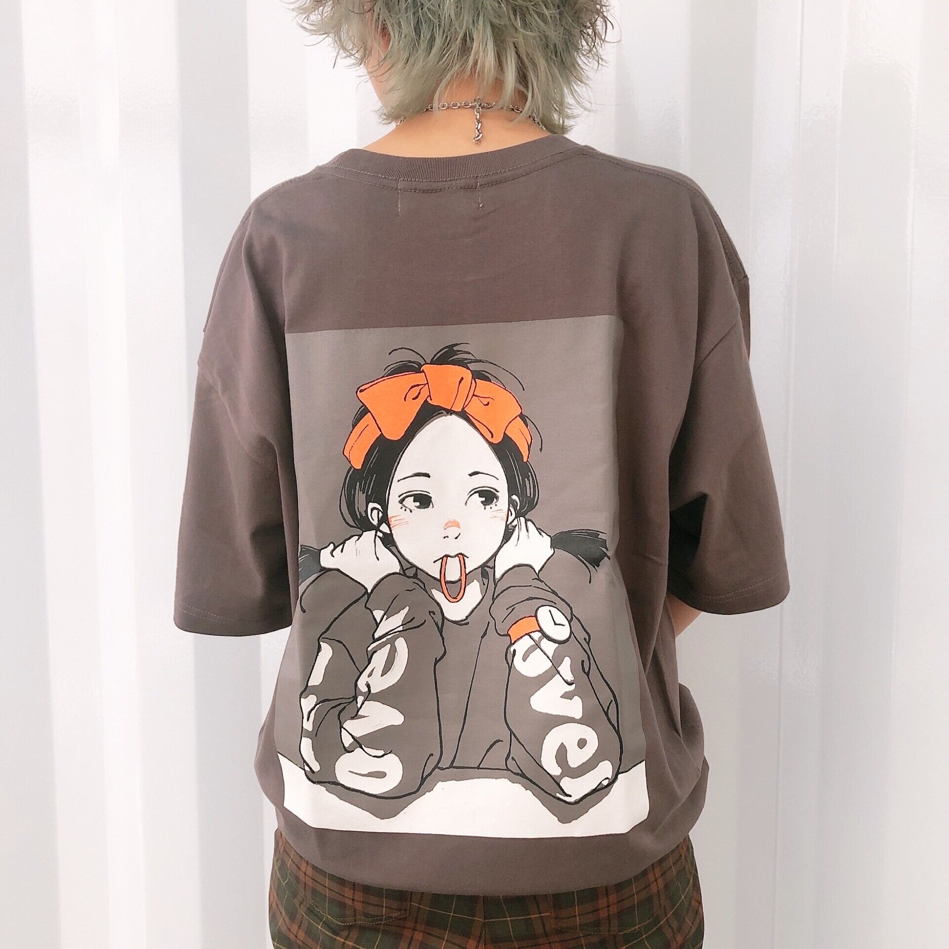 Tシャツ/カットソー(七分/長袖)over print POP ART LS Tee var:5 - T