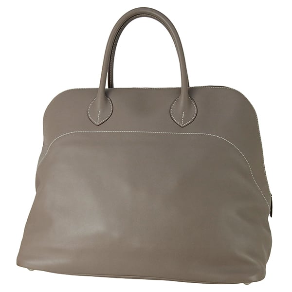 Used HERMES エルメス ハンドバッグ ボリード リラックス45 ヴォーシッキム グリスーリ グレー トートバッグ ラージバッグ ボストンバッグ ビジネスバッグ 中古美品
