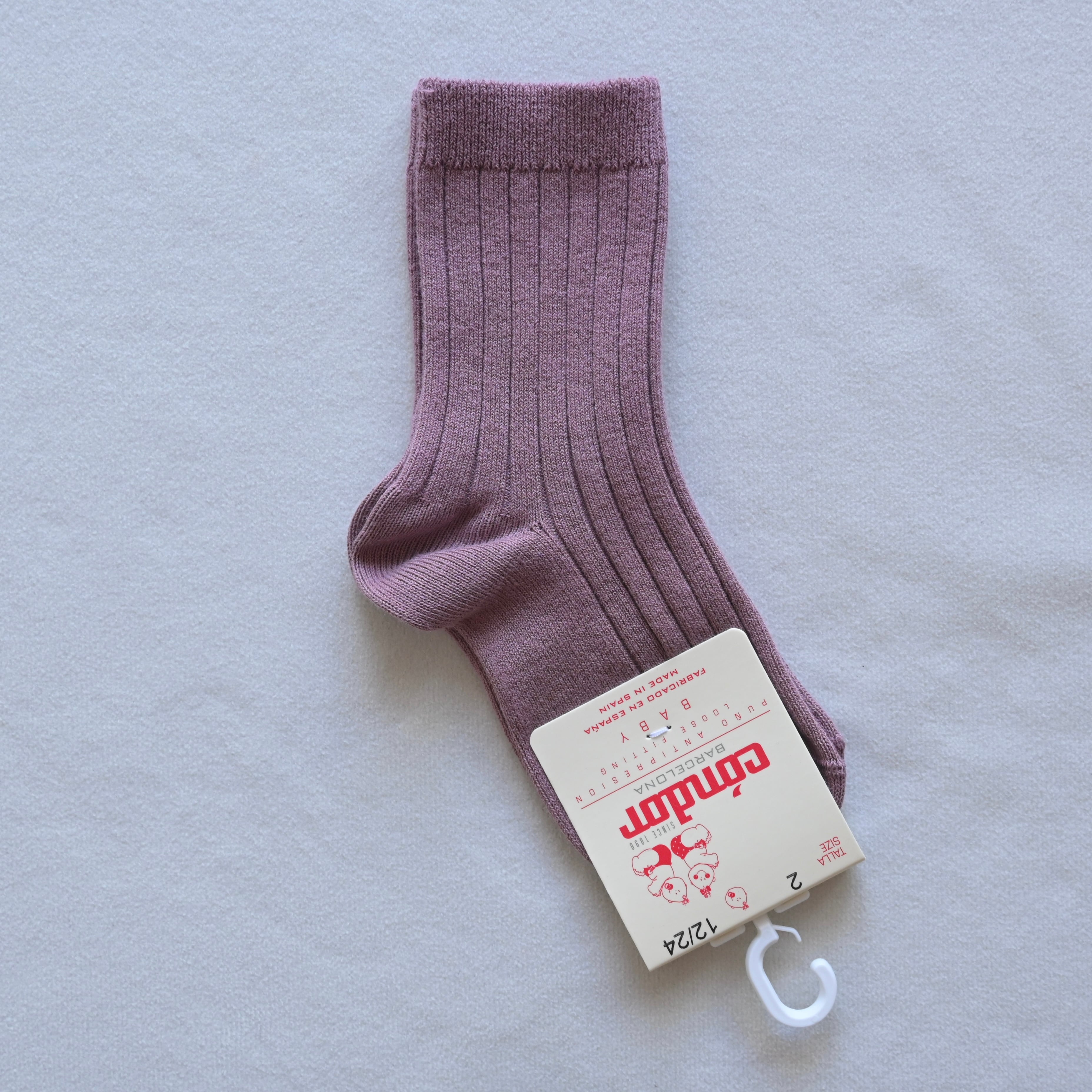 《condor》Basic rib short socks / カラー174 Iris / 2Y(1-2Y)