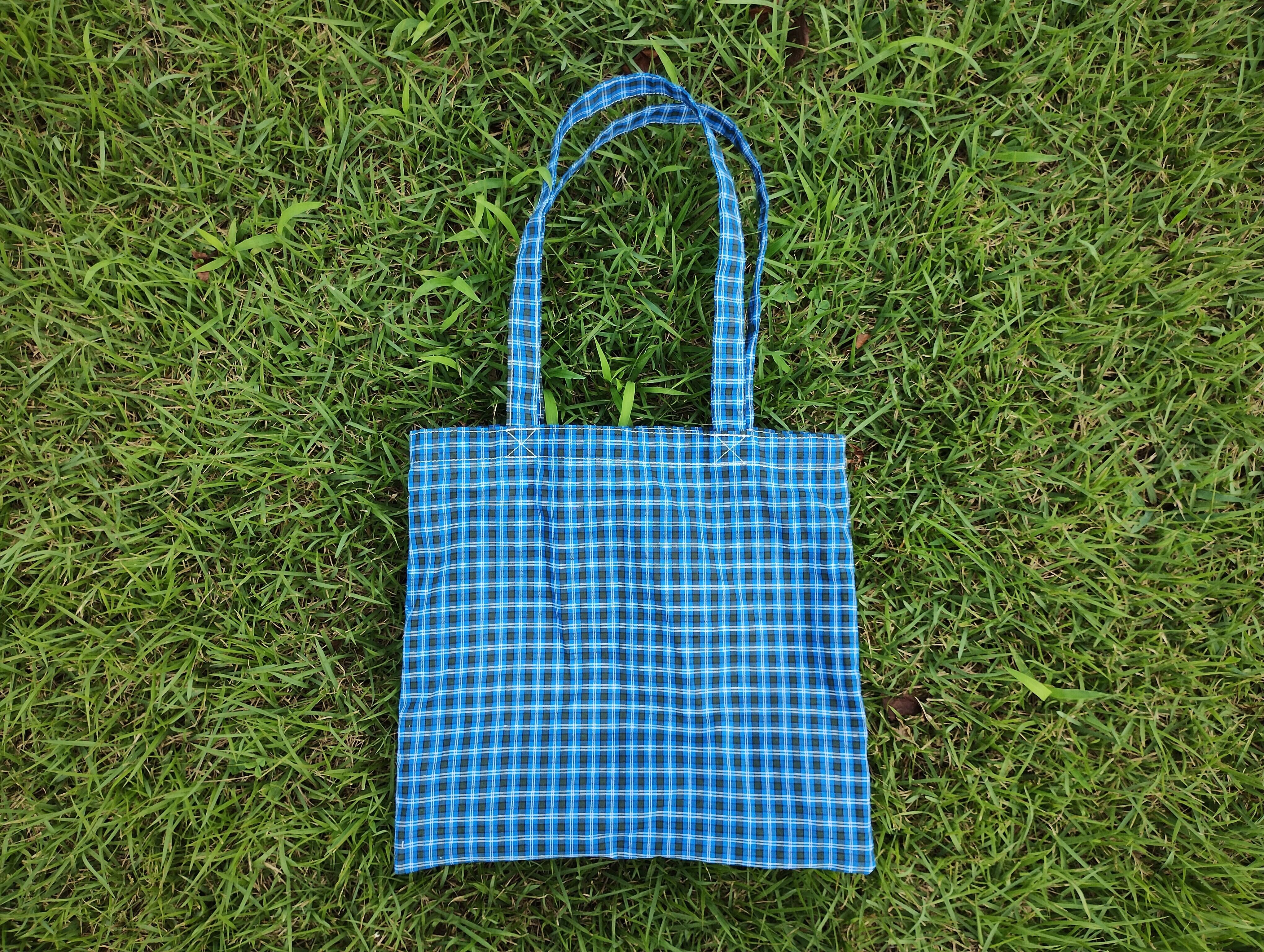 Stock】Walk in the park tote -M- マドラス① | BOOKNOOK studio