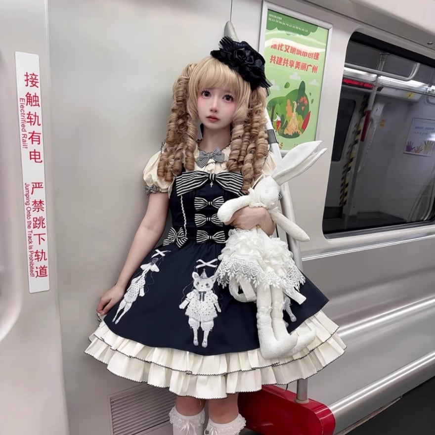 南笙館】子羊楽園シリーズロリィタジャンパースカート ブラウス