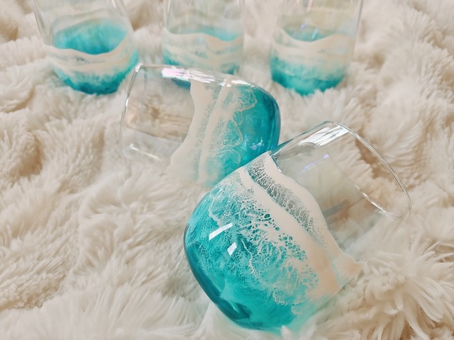 484.オーシャンレジンアート 海のグラス