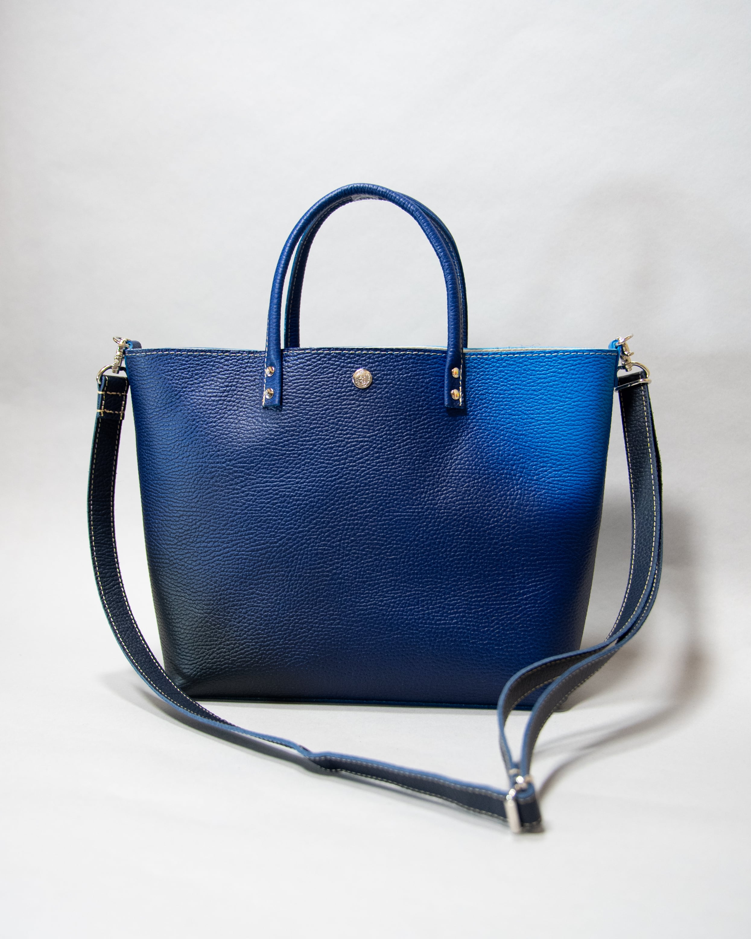 SOMEA brume × CREAM COMPANY harada タンゴブルー レザートートM