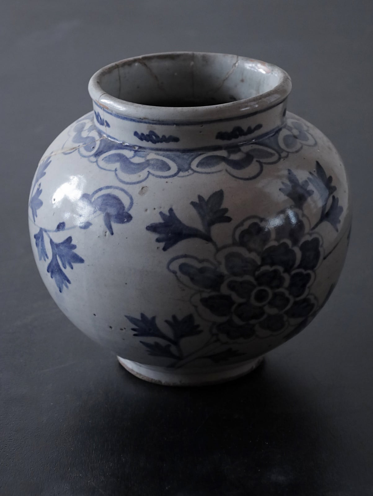 李朝 染付壺 【店頭渡し】 | アルドマ 古道具・古家具・アンティーク