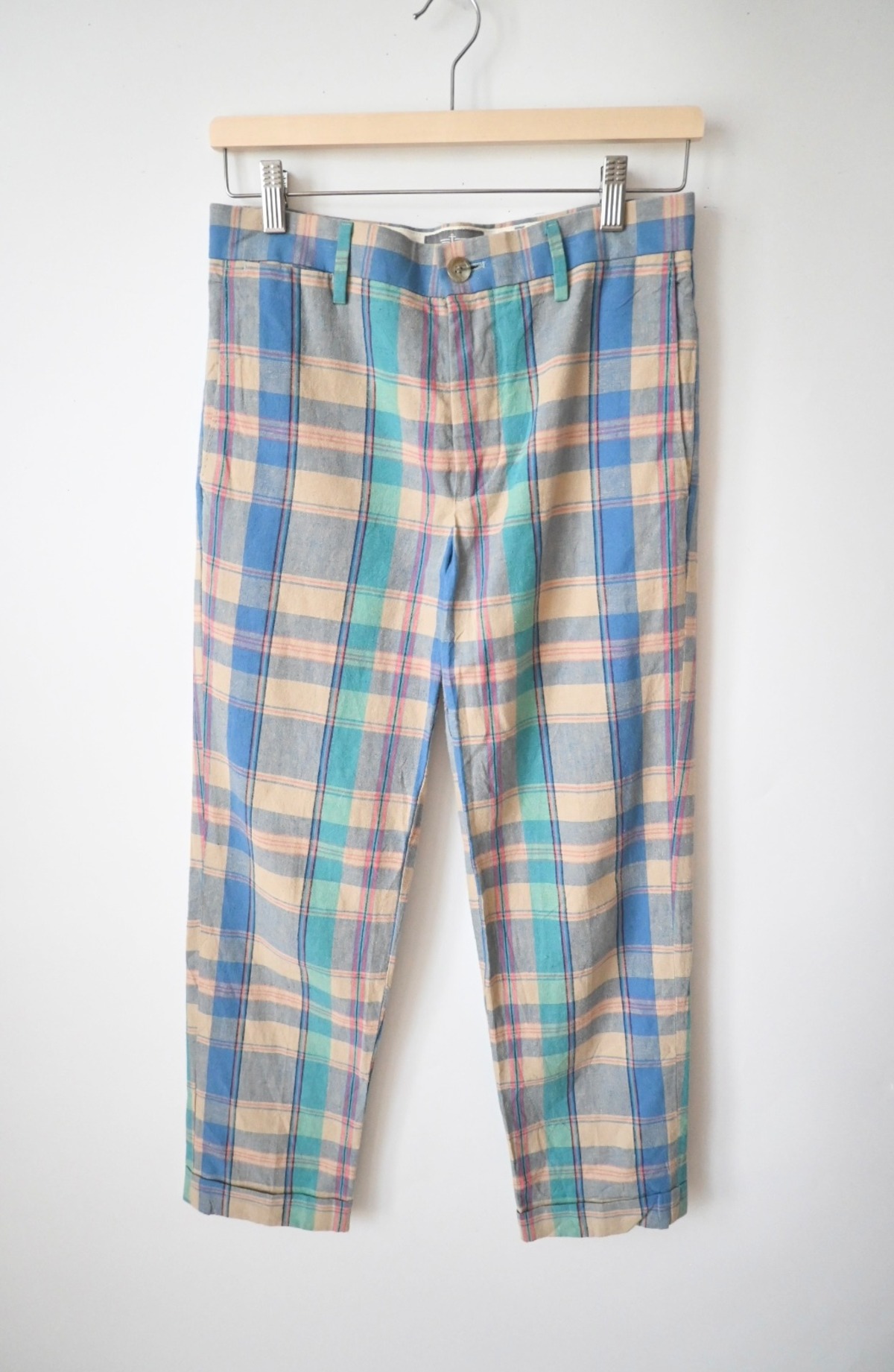 madras check pattern pants | atelierpuppy