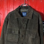 90s OLD GAP 本革　スエードレザージャケット　ブラウン　M オールドギャップ