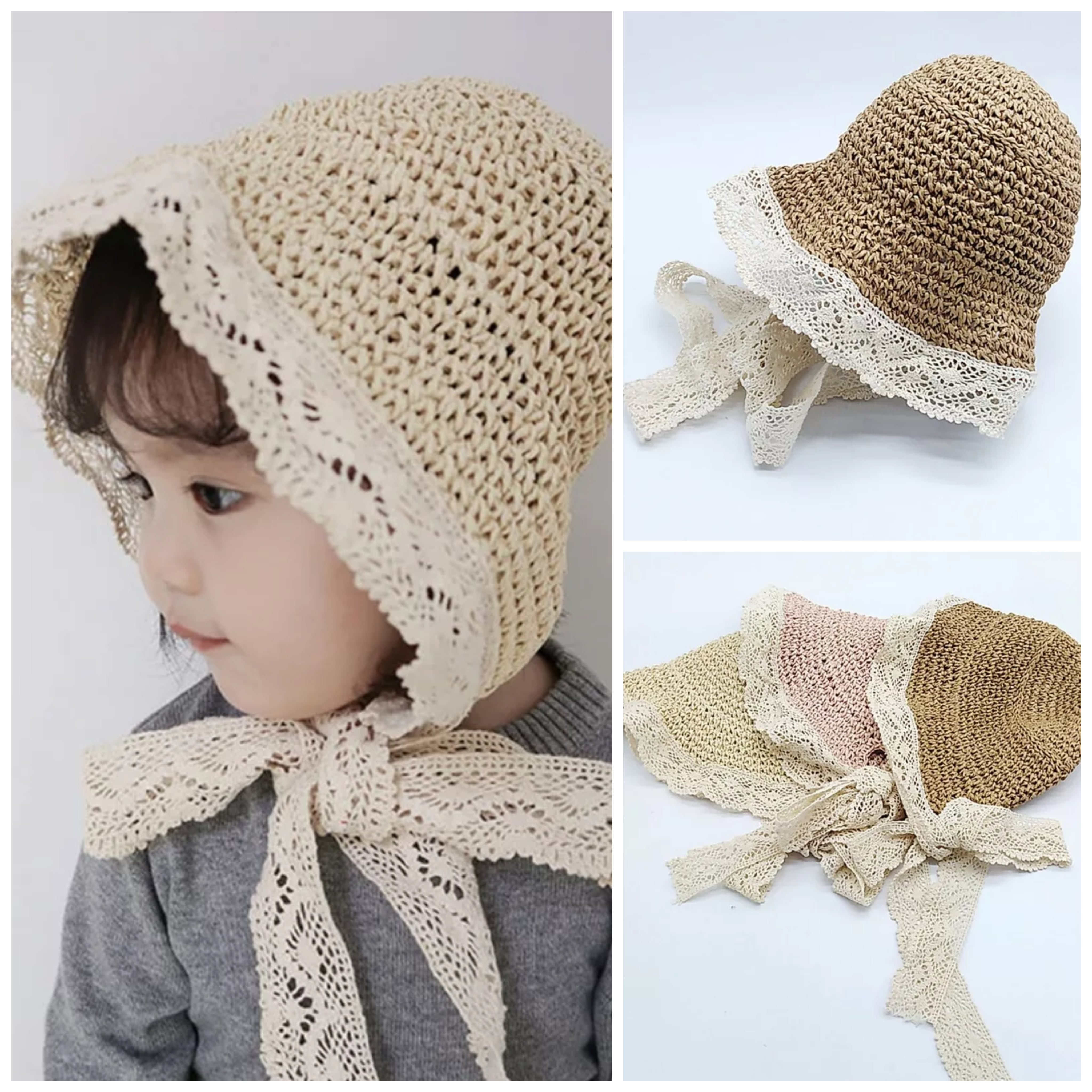 親子でお揃い!選べる3色 フリルレースリボンのキュートなベビー キッズ