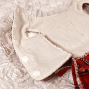 【即納】海外作家さん　ダブルリボンタータンチェックワンピース【YU017】