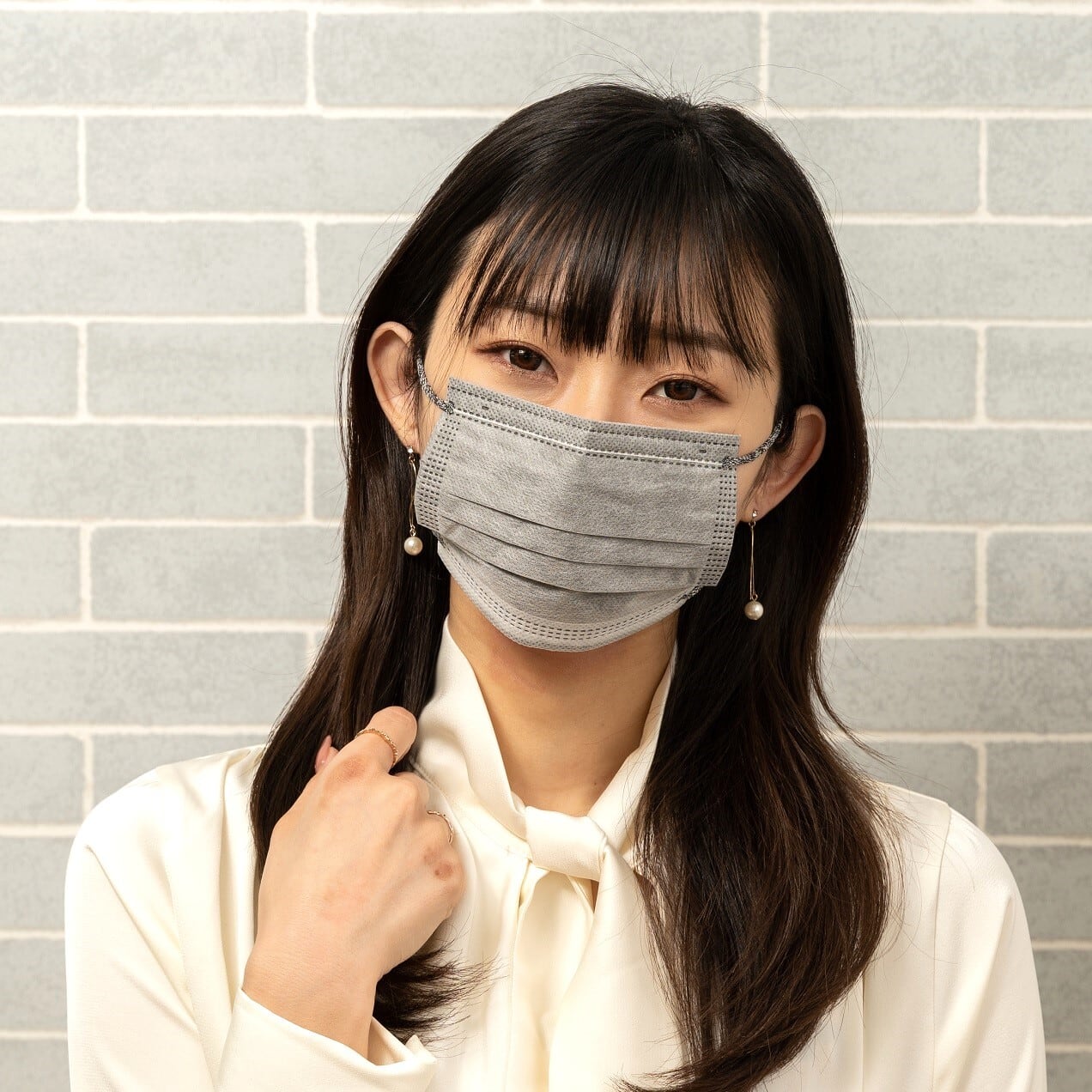 限定数販売！ 小さめ アッシュグレー カラーレーベルマスク | toyosangyo