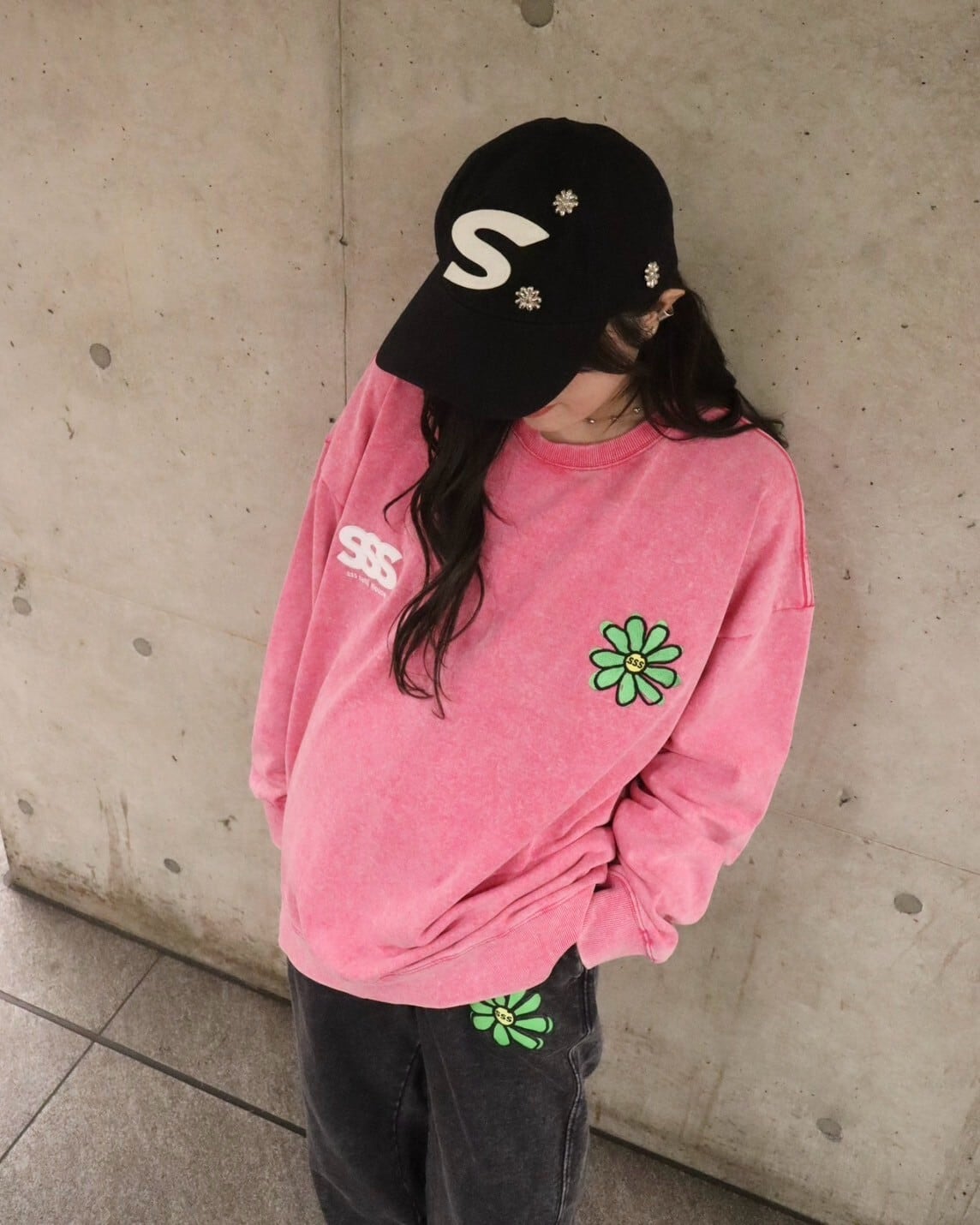 pink wash flower 【sweat】 | ssssattimous
