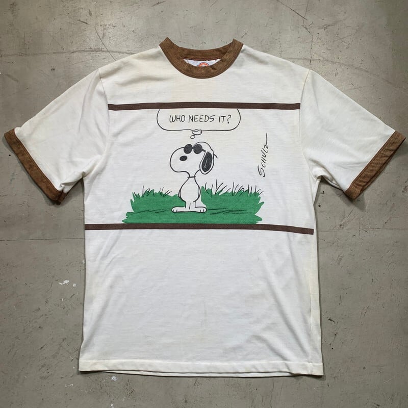 champion PEANUTS リンガーTシャツ 60s シングルステッチ