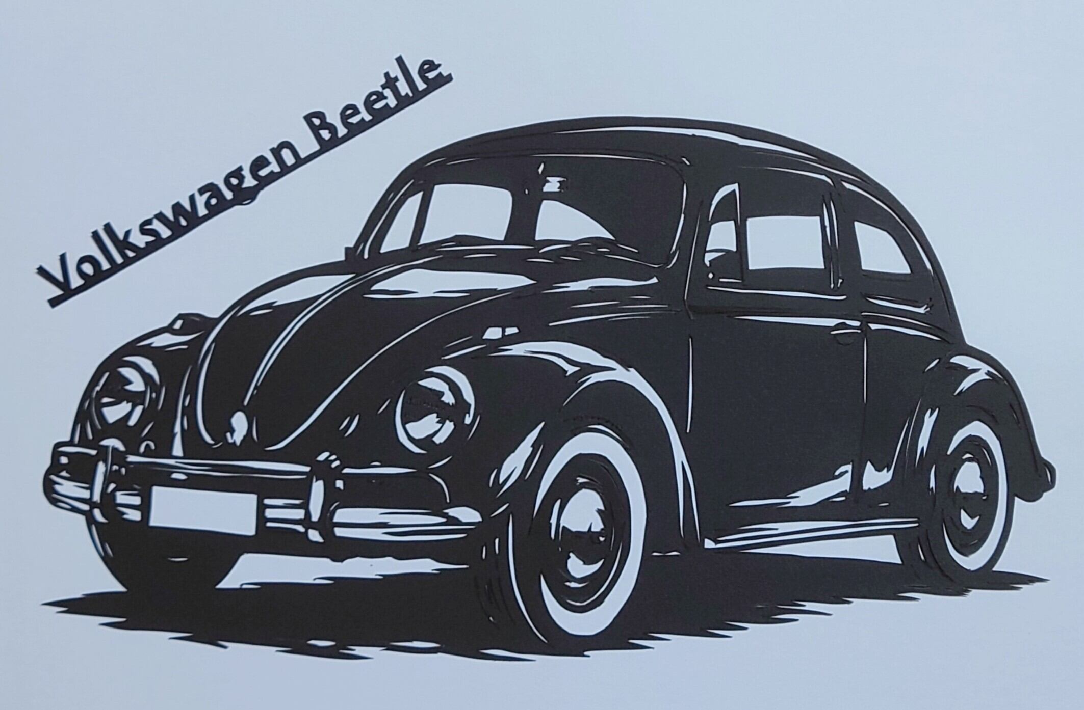 切り絵 フォルクスワーゲン ビートル | Miyu工房 Paper Cutting