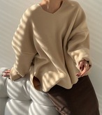 【25aw・再販】Soft-kimo Fleece Over-fit Tops_Cream