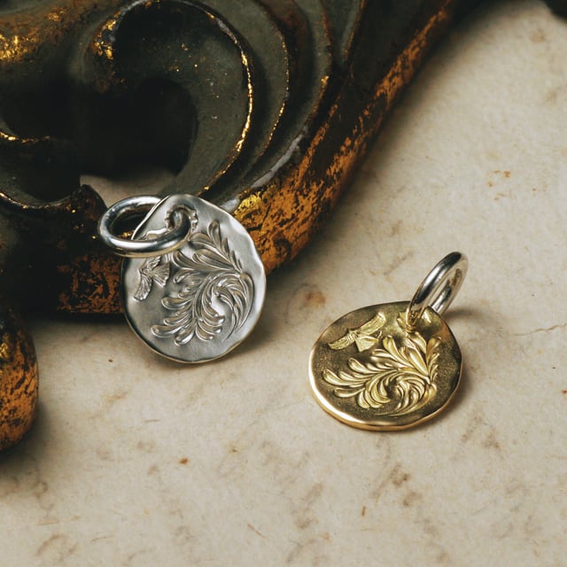 鷲見太郎 Pendant ペンダント】K18YGアラベスクメタルペンダントw