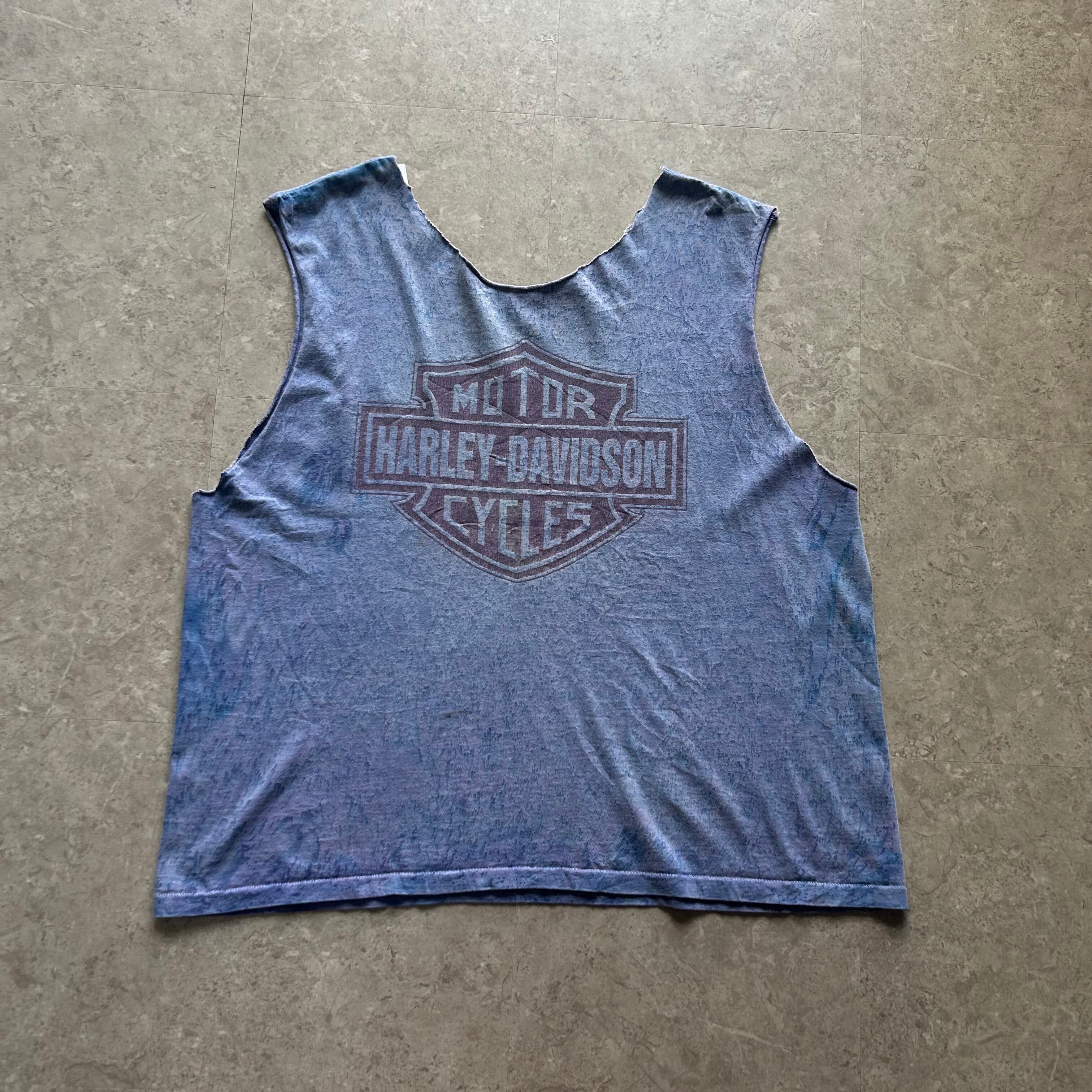 90s Harley-Davidson logo print "cut off" T-shirt【仙台店】