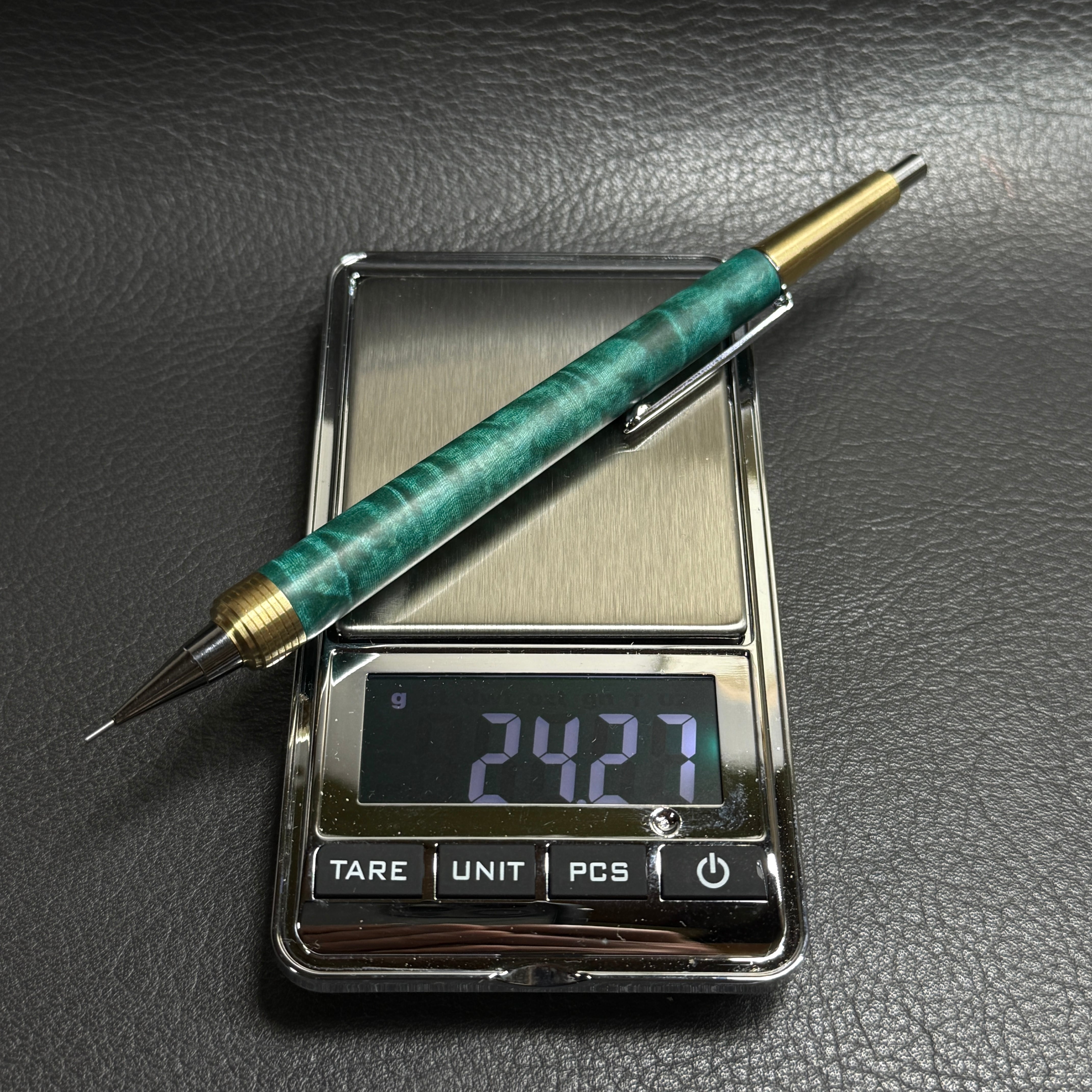 617栃トラ杢スタビ PG-5用カスタム木軸 先端Φ11 真鍮 | handwood