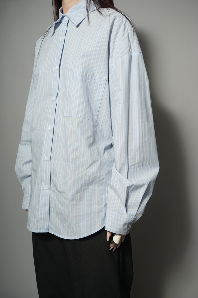 STRIPE OVER SHIRT (BLUE) 2402-31-490