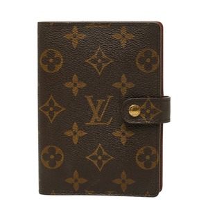 ルイ ヴィトン モノグラム アジェンダPM 手帳カバー R20005 ブラウン PVC レザー レディース LOUIS VUITTON 【中古】