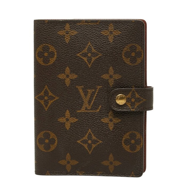 ルイ ヴィトン モノグラム アジェンダPM 手帳カバー R20005 ブラウン PVC レザー レディース LOUIS VUITTON 【中古】