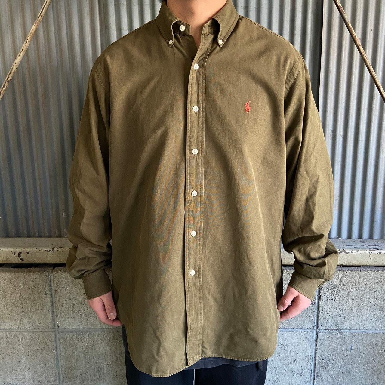 オールドラルフローレン CLASSIC FIT ボタンダウンシャツ メンズL 古着 