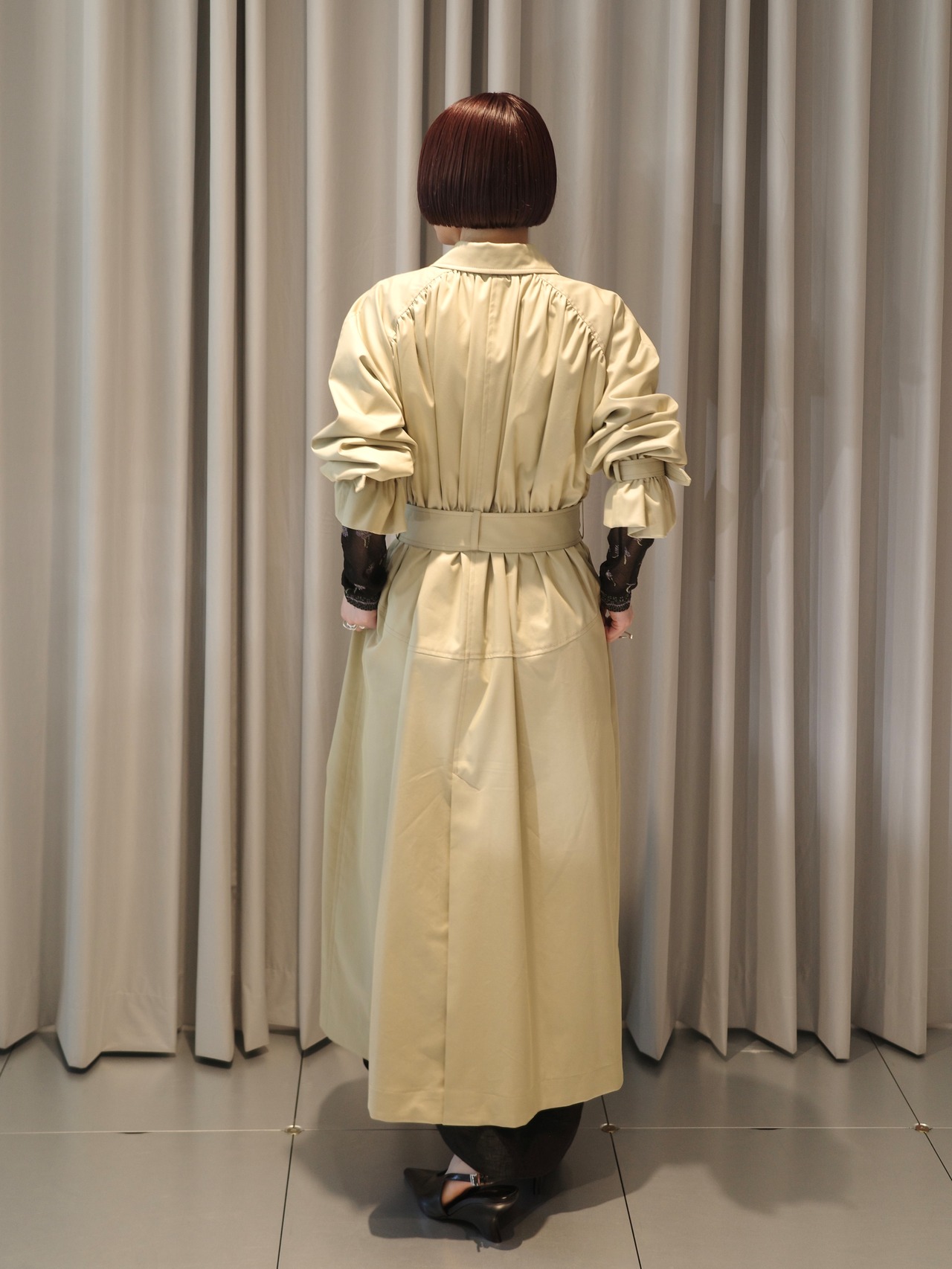 【26AW】FETICO フェティコ / コート / COTTON TWILL GATHERED SOUTIEN COLLAR COAT - 9