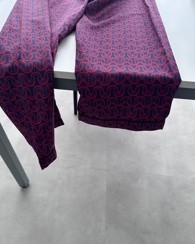 PRADA　GEOMETRIC PRINT SILK PANTS