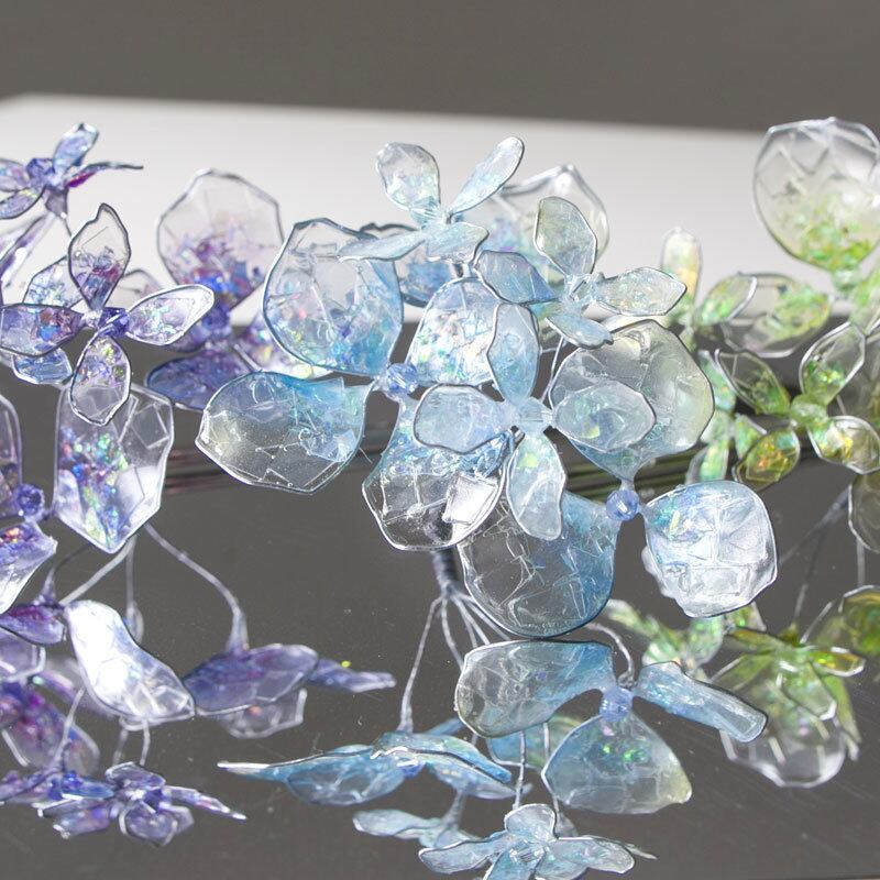 紫陽花と斑雲】ー葛きり菓子のような紫陽花 Kuzukiri hydrangea | 仙女之箱