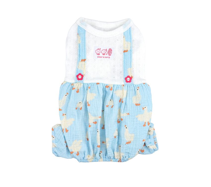 picnic all in one /  犬の服 春夏 新作 オールインワン 涼しい ロンパース ペット洋服 可愛い ドッグウェア 犬服 シンプル 伸縮性 お出かけ 袖なし 韓国 ワンコ服