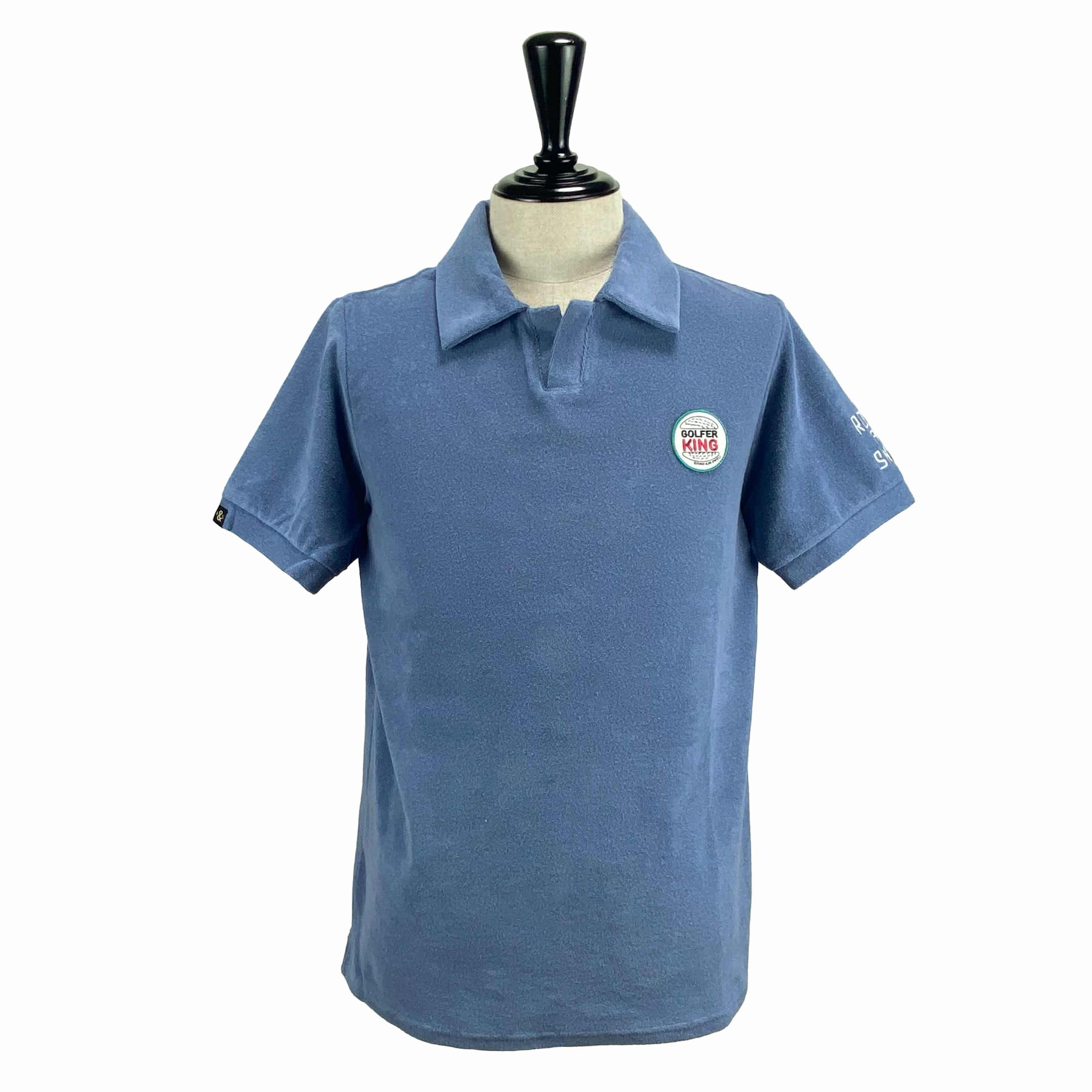 rough & swell SIDE LINE POLO L ブルー rough & swell】GLOBE SIDE LINE POLO (NAVY) | Sandy GOLF