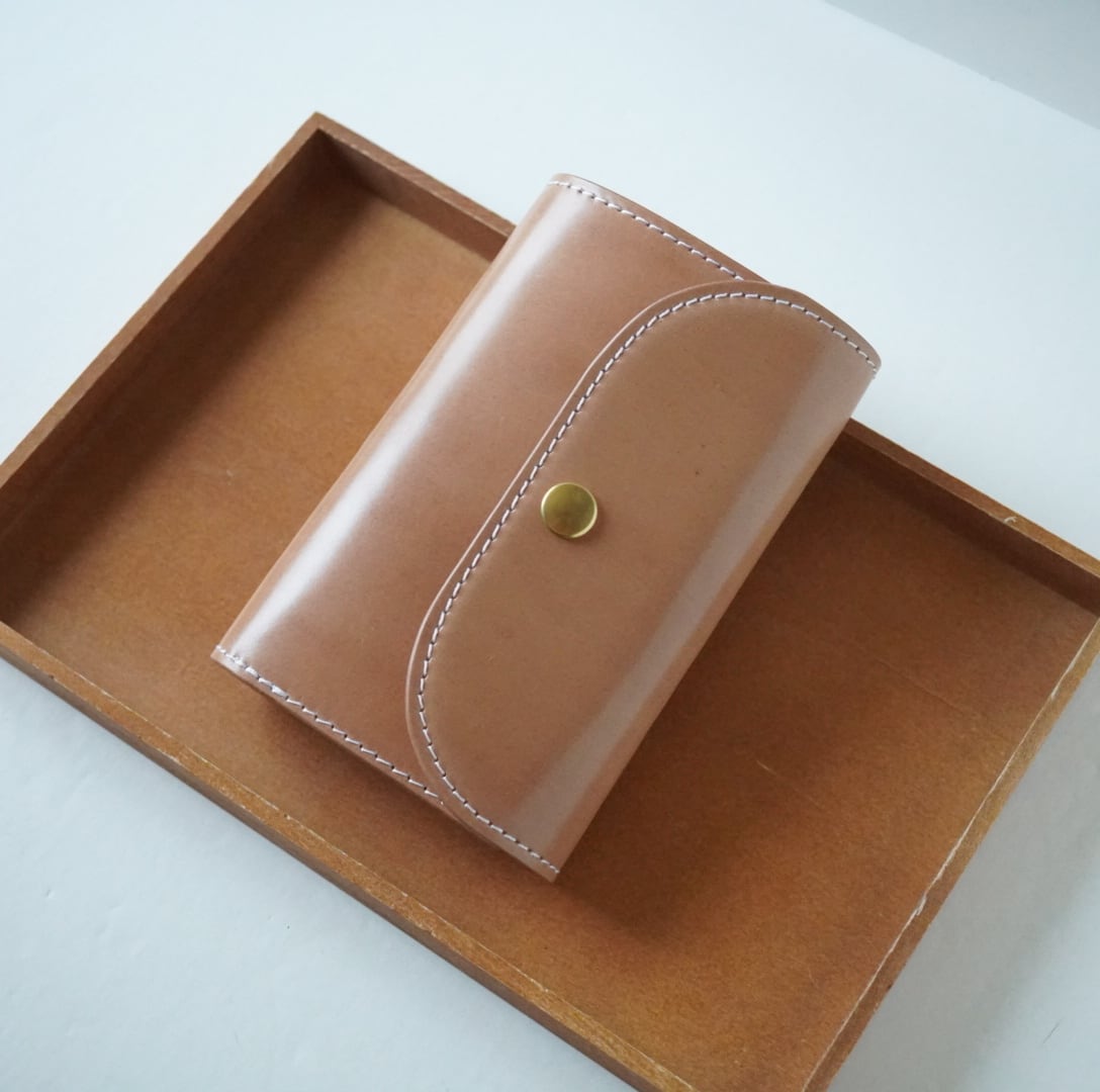 即納品】三つ折り財布 コードバンナチュラル | kankula