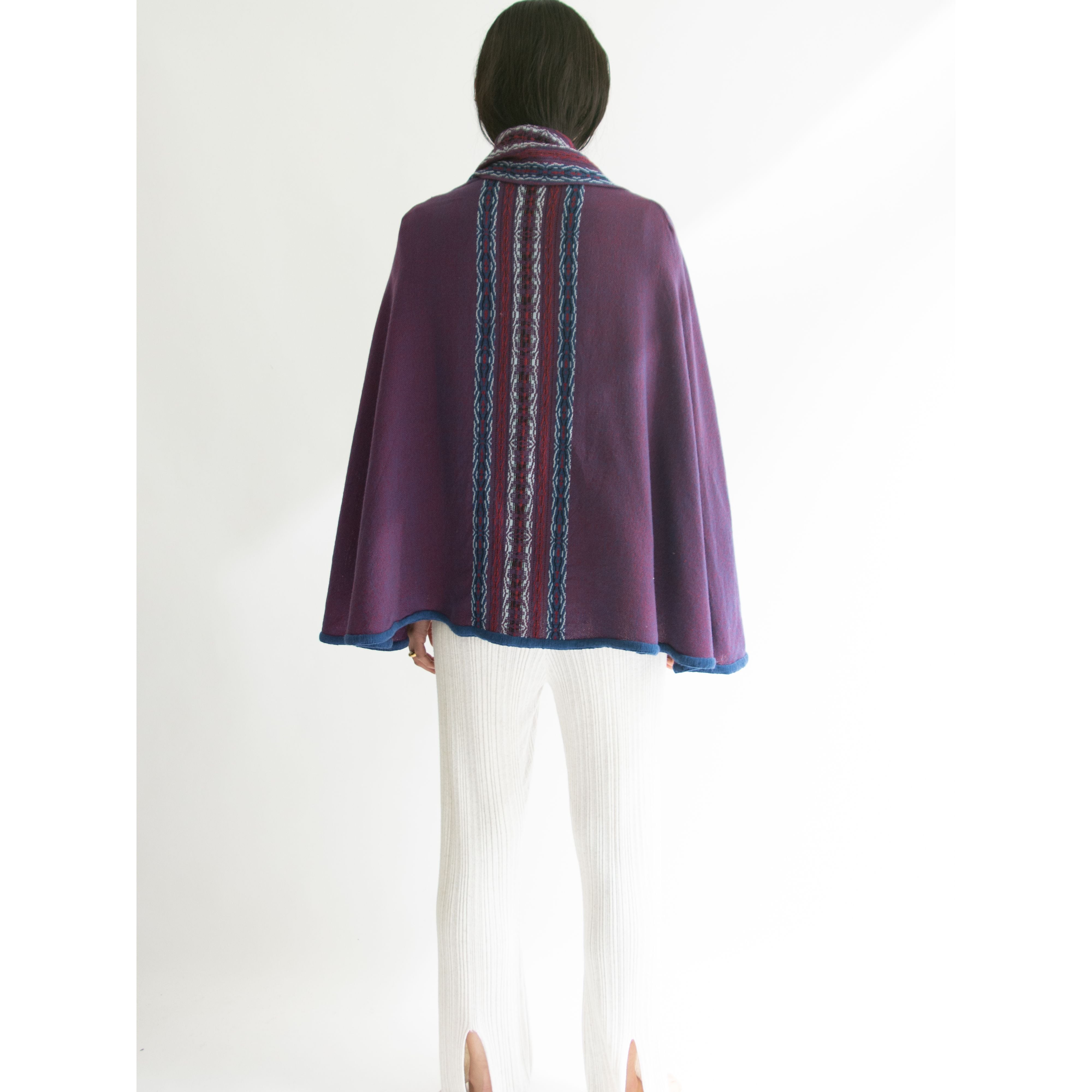 【The Spinning Wheel】Made in England 60-70's Handwoven Wool Cape（英国製 ハンドウーブン ウールケープ）