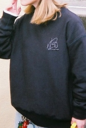 CURSIVE LOGO SWEAT    BLACK