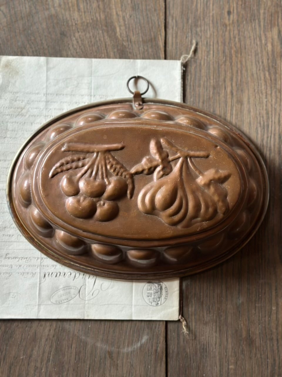 銅製 お菓子型 コッパーモールド ガーリックとチェリー | Brocante de