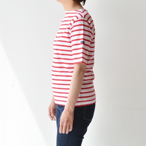 セントジェームス SAINT JAMES 薄手ボーダーシャツ半袖(PIRIAC)NEIGE/TULIPE T1