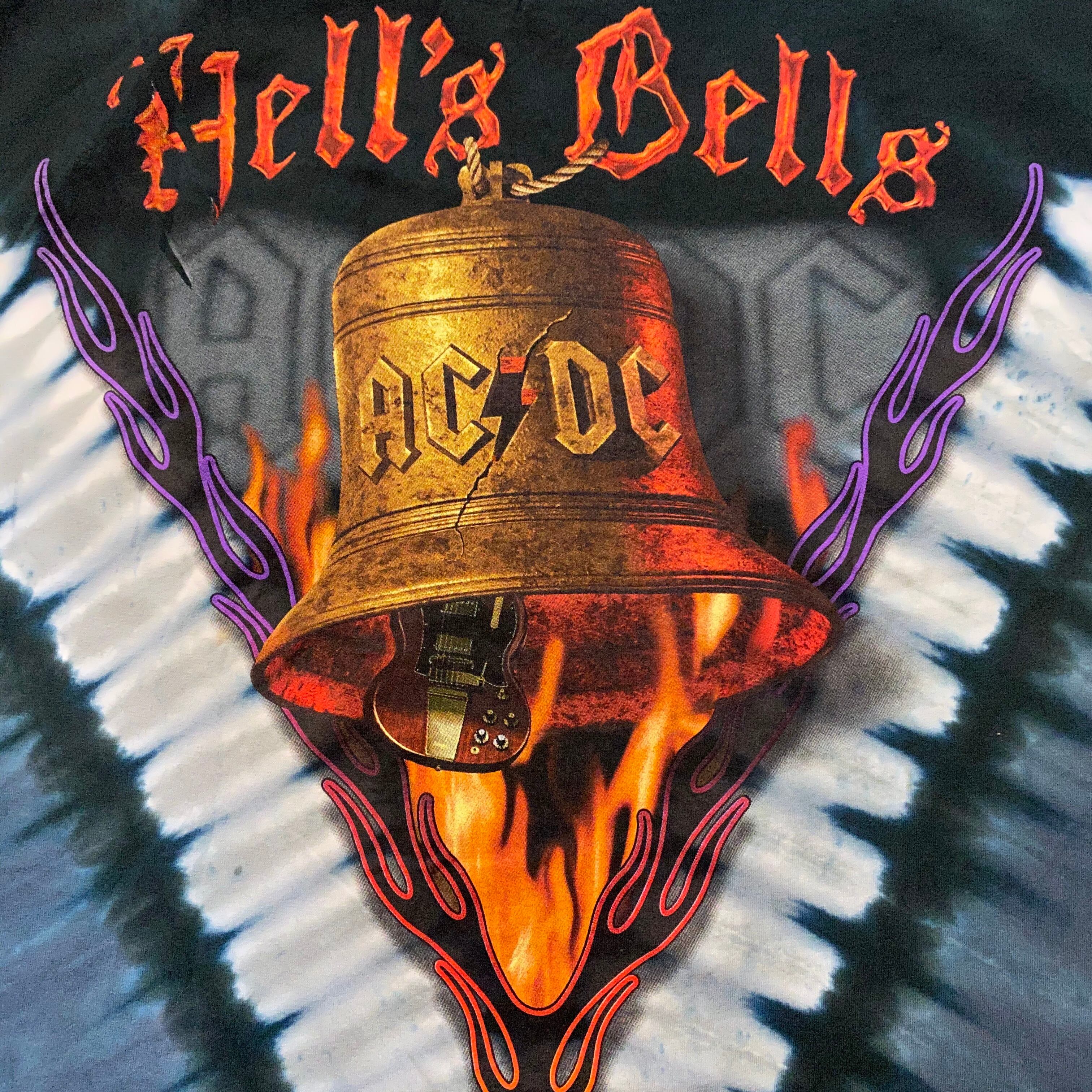 AC/DC tie dye music tee “hell's bells” | NOIR ONLINE