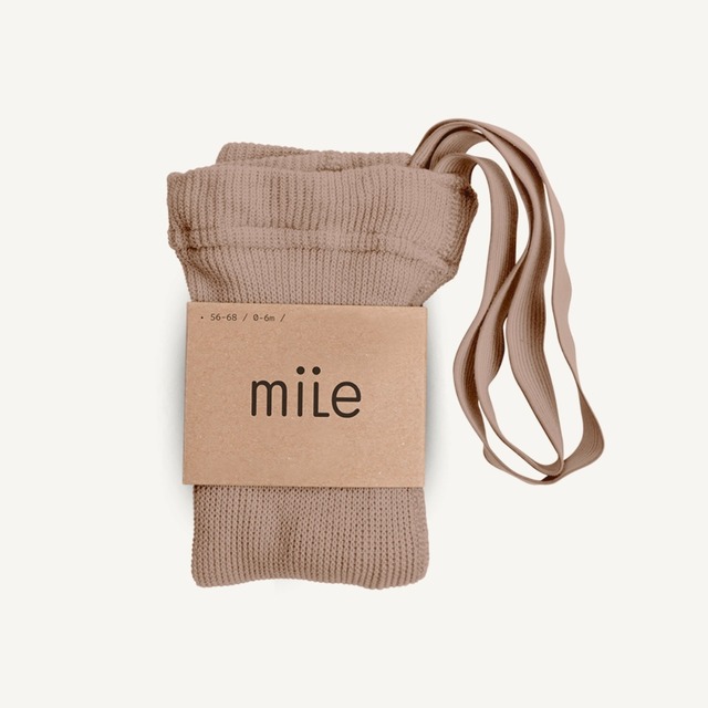 mile / tights with braces / brown-beige
