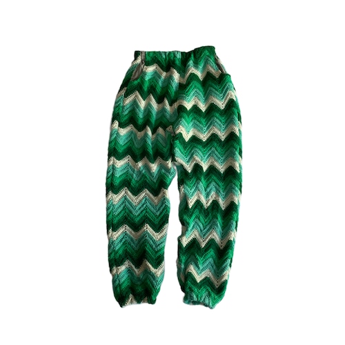 Rebuild crochet loose fit easy pants green