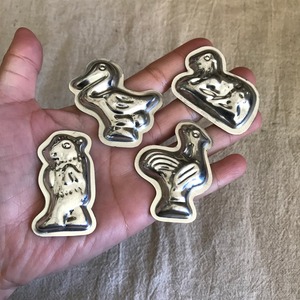 小さな動物のモールド4個セット