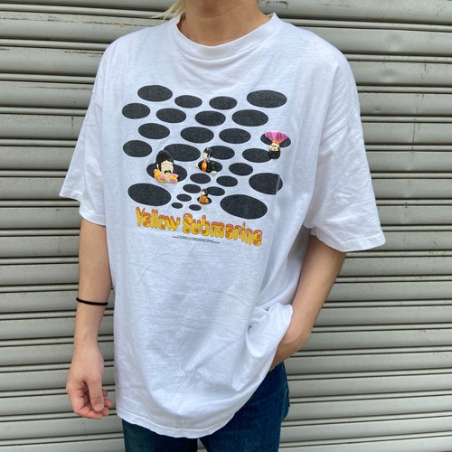 90s ビートルズ　バンドTシャツ　バンT イエローサブマリン　ホワイト　XL