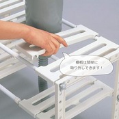 Belca(ベルカ) 日本製 キッチン収納 シンク下フリーラック 伸縮タイプ 幅50~75×奥行30.3×高さ39.8cm ホワイト シンク下収納 2段 棚 VR-EXT
