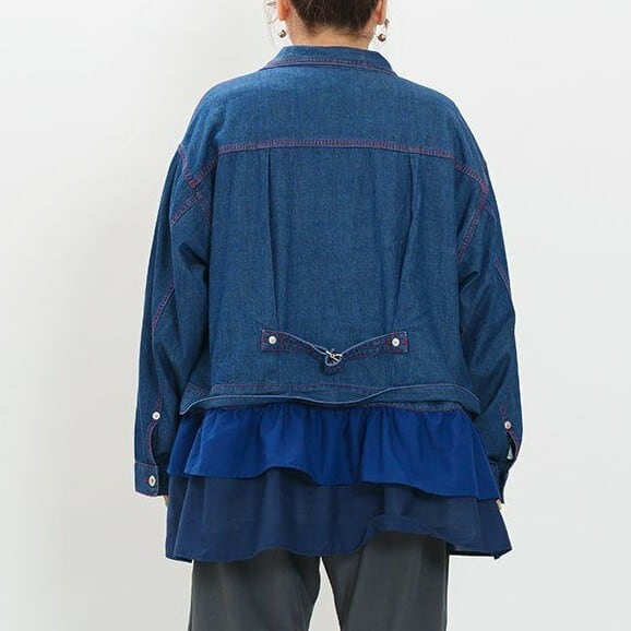 デニムレースジャケットas know as Olaca 15号 大きいサイズ】ホイップ 