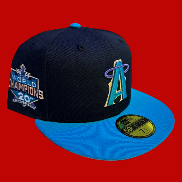 Los Angeles Angels 2002 World Series New Era 59Fifty Fitted / Navy,Stylish Blue (Gray Brim)
