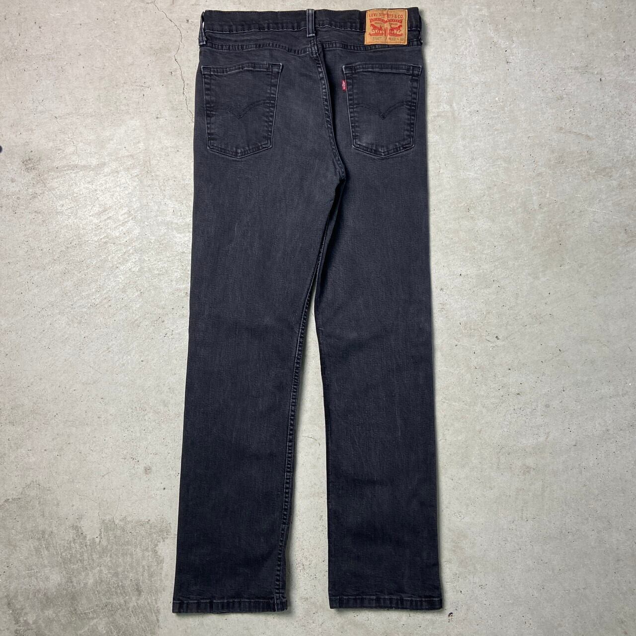 Levi's ブラック ストレートデニム W32 L28 Levi's リーバイス 514 スリムストレート ブラックデニムパンツ メンズ