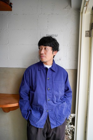 【1970s】"German Vintage" Cotton Herringbone German Work JKT / 6-275