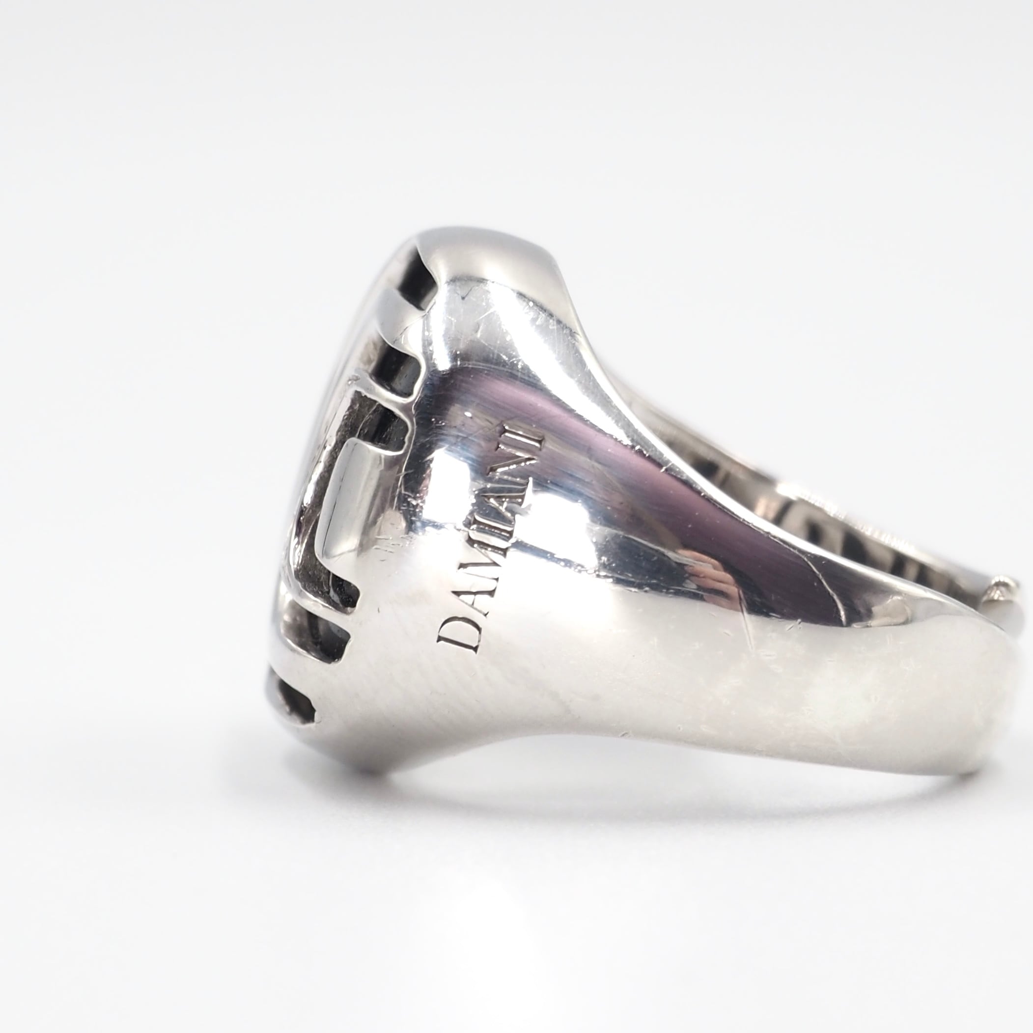 DAMIANI 約19号 ダミアニッシマ オニキス 5P ダイヤモンド リング