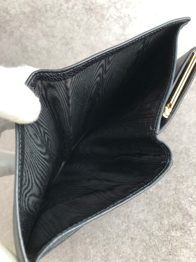 CHANEL シャネル 財布 ブラック ココマーク レザー キャビアスキン 長財布 二つ折り財布 vintage ヴィンテージ オールド nd3dzs