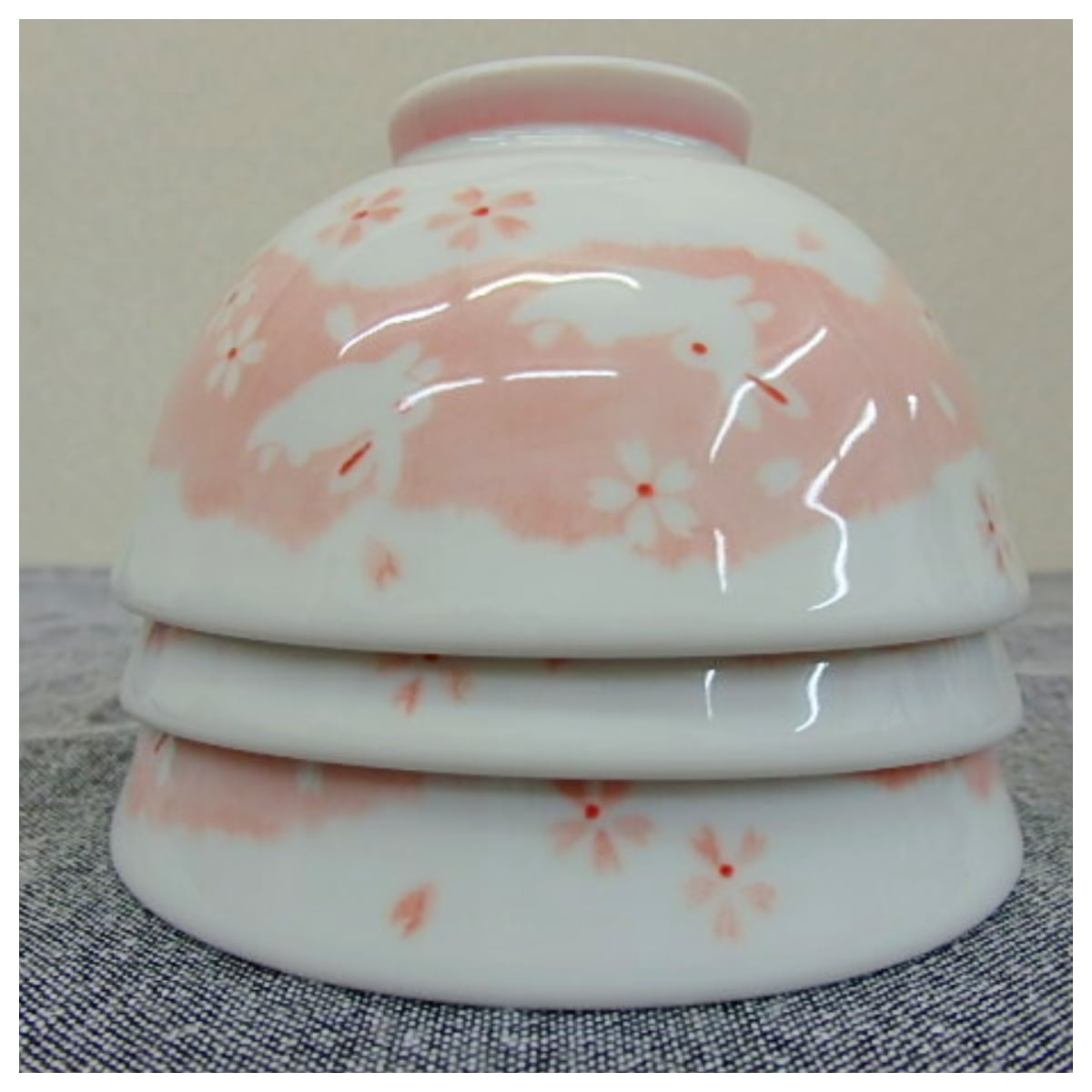 お茶碗 ちぎり絵うさぎ 陶器 美濃焼 | うさぎセレクトショップ森音